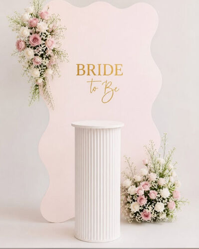 Blush Pink Wavy Arch Backdrop