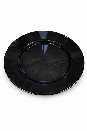 Black Glass Charger Plate