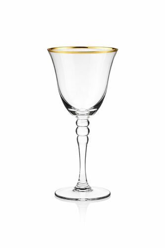 Crystal Gold Rimmed Red Wine Glass