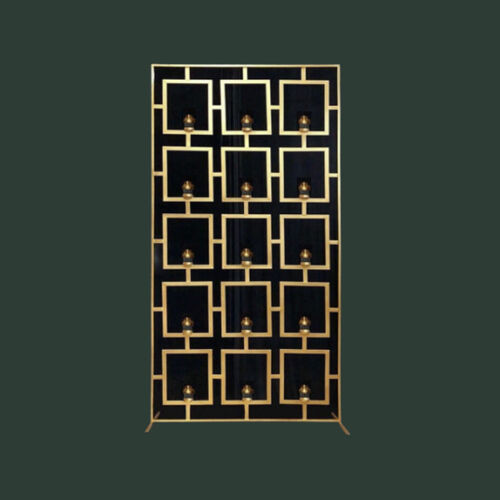 Gold Geometric Candle Wall Backdrop