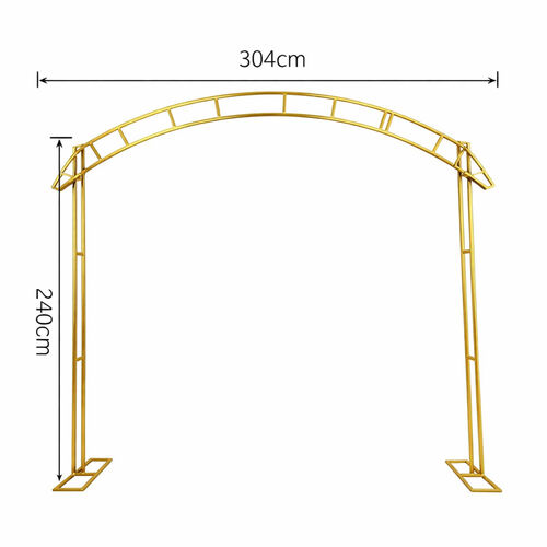 Gold Curved Backdrop Arch Frame