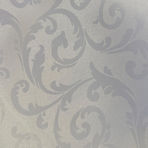 Classic Damask Jacquard Tablecloth – Ivory Round