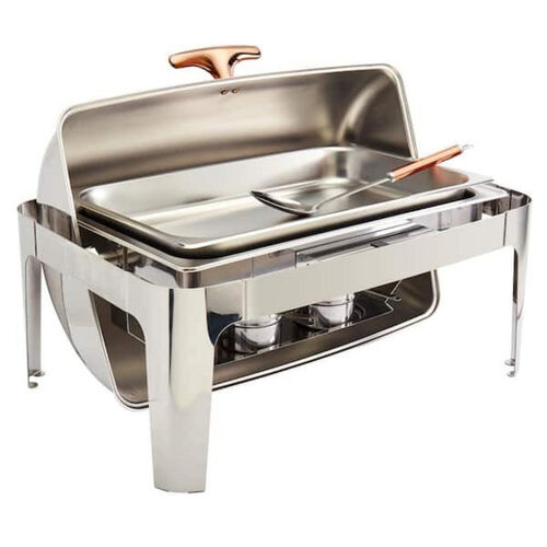 Silver Rectangular Roll-up Chafing Dish
