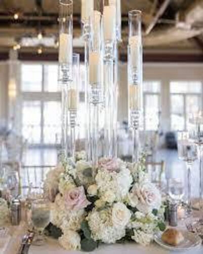 Tall Acrylic Candelabra Centerpiece