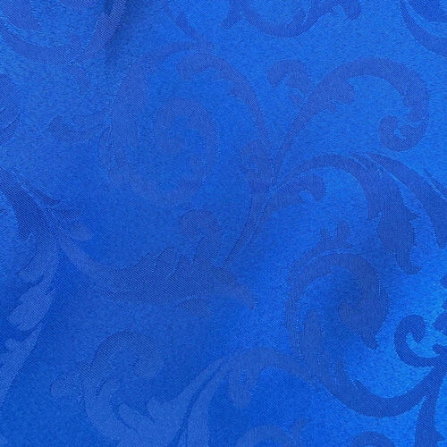 Classic Damask Jacquard Tablecloth – Royal Blue Round