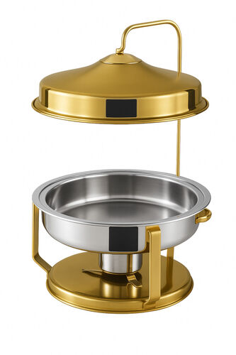 Gold Round Chafing Dish – 4.5L