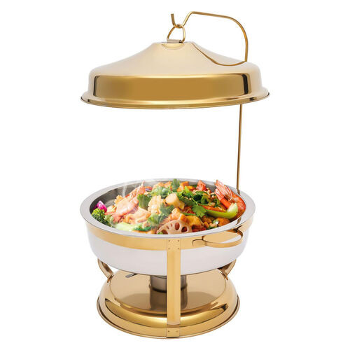 Gold Round Chafing Dish – 9L