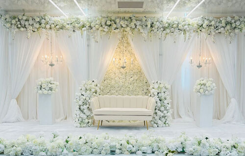 Flower Wall Triple Arch Set