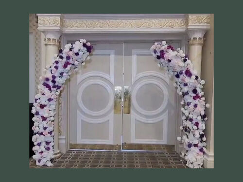 Half-Arch Floral Entrance Decor
