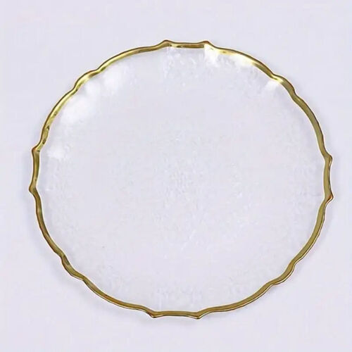 Gold – Glass Clear Charger Plate