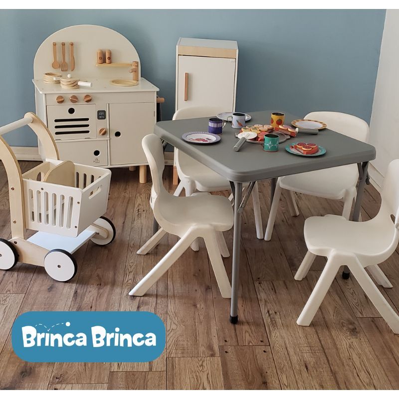Mamabrum Heladería De Madera Con Cafetera – Barra De Juguetes Con Accesorios, Juego De Rol Para Niños A Partir De 3 Años