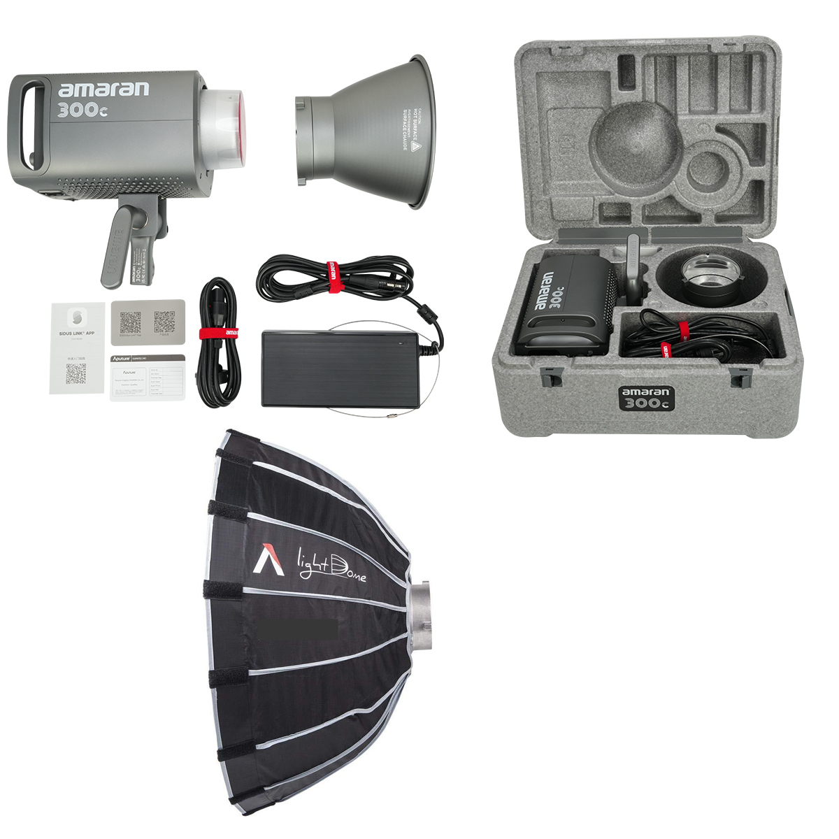 kit Amaran 300C RGB (Dome II e Tripé) | 2olhares Locadora de