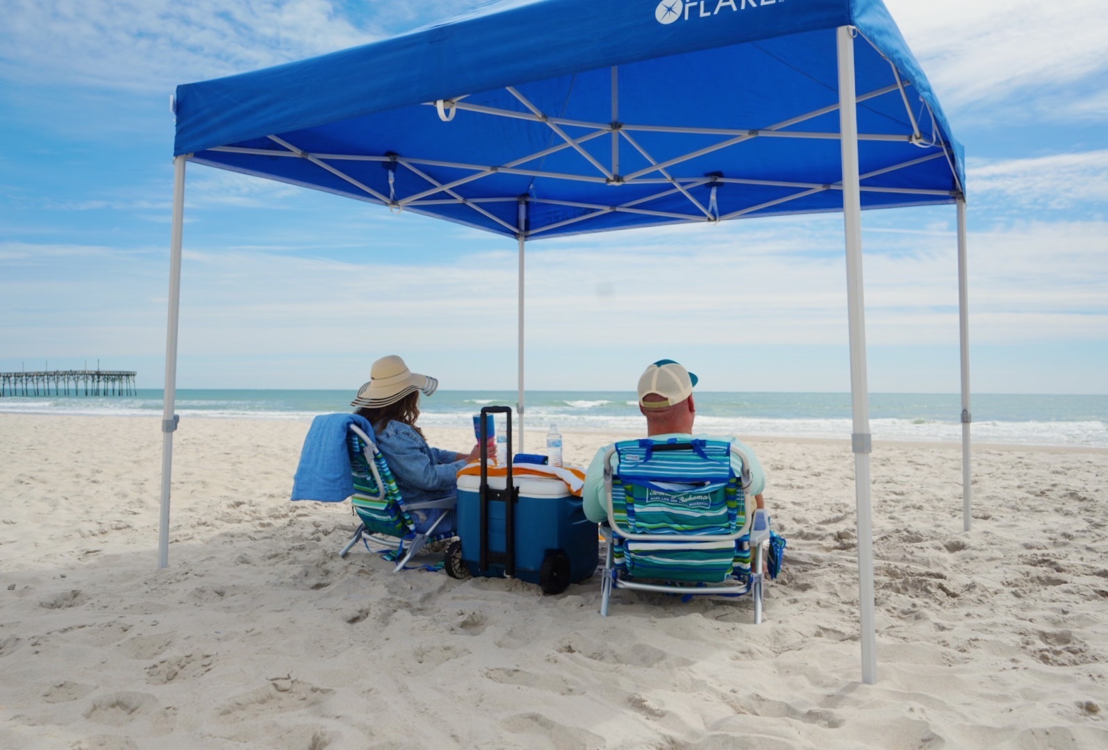 Easy Beach Setup: 10' x 10' Tent with 2 Beach Chairs (High or Low ...