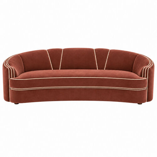 Park Avenue Sofa Desert Rose with Cream Trim