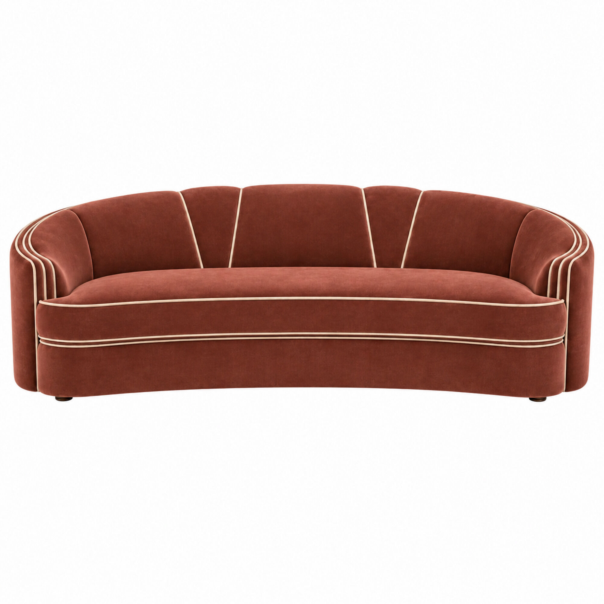 Park Avenue Sofa Desert Rose with Cream Trim