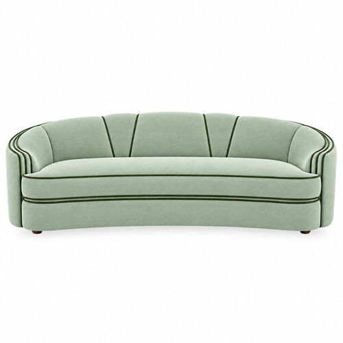 Park Avenue Sofa Mint Green with Dark Green Trim
