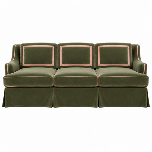 Château Sofa  Light Olive Blush Trim