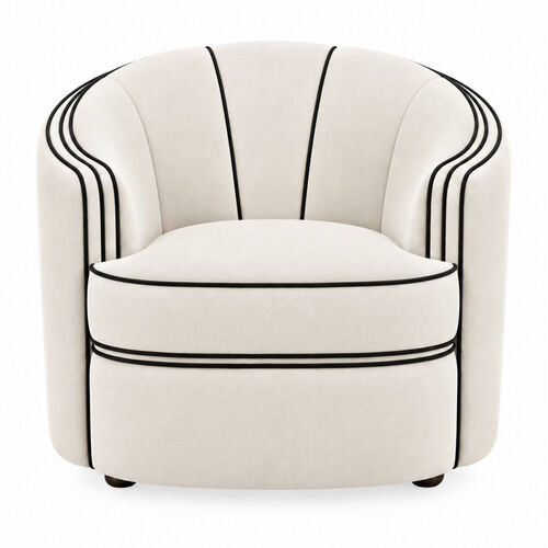 Park Avenue Chair White with Black Trim