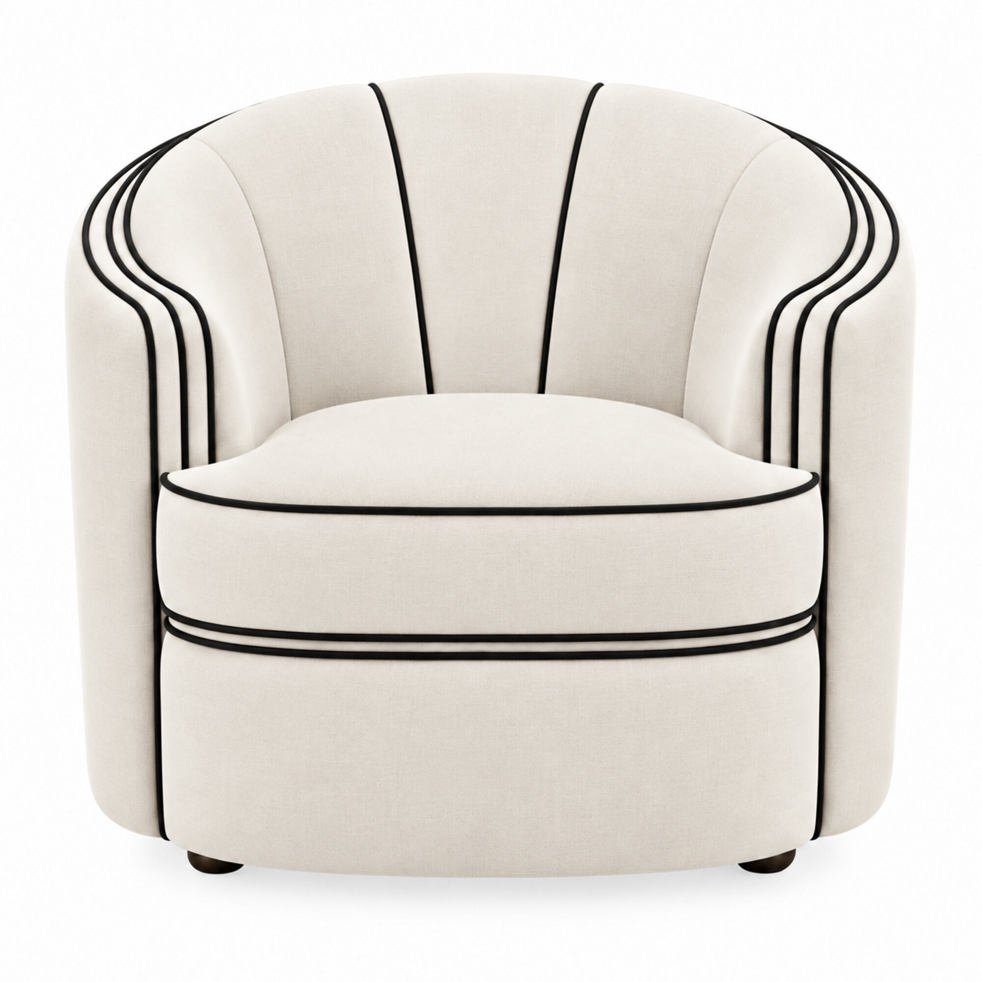 Park Avenue Chair White with Black Trim