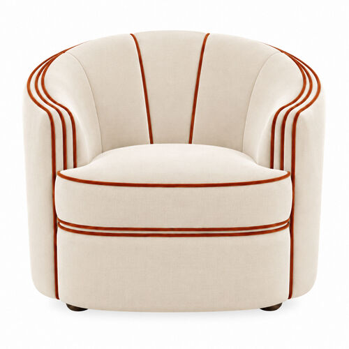 Park Avenue Chair Cream with Terracotta Trim