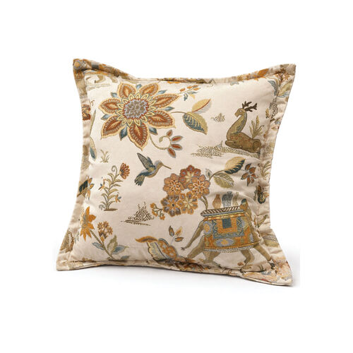 Animal and Floral Print Pillow