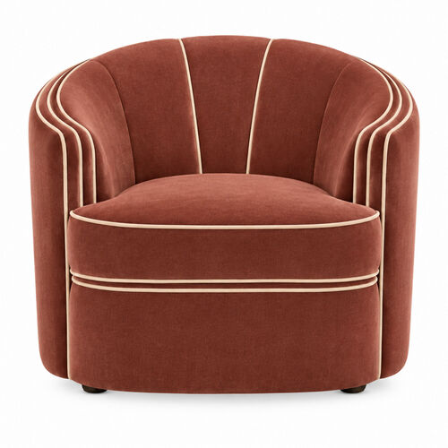 Park Avenue Chair Desert Rose with Cream Trim
