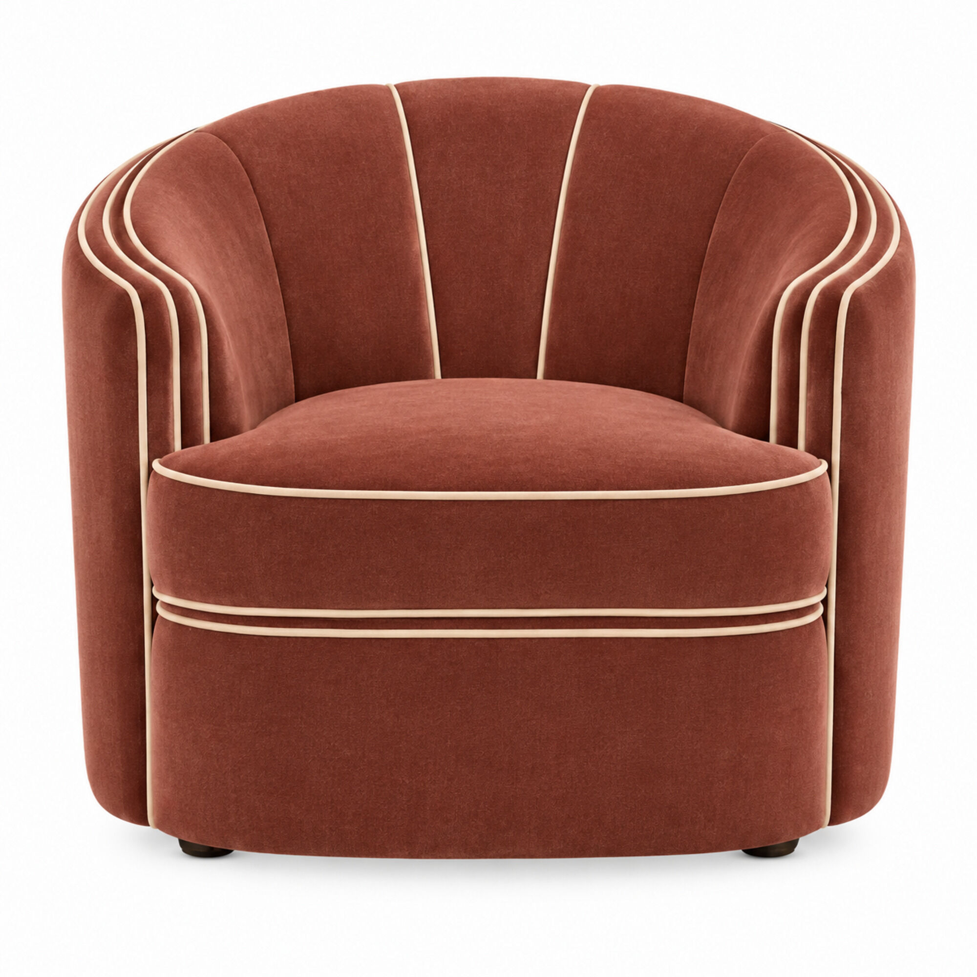 Park Avenue Chair Desert Rose with Cream Trim