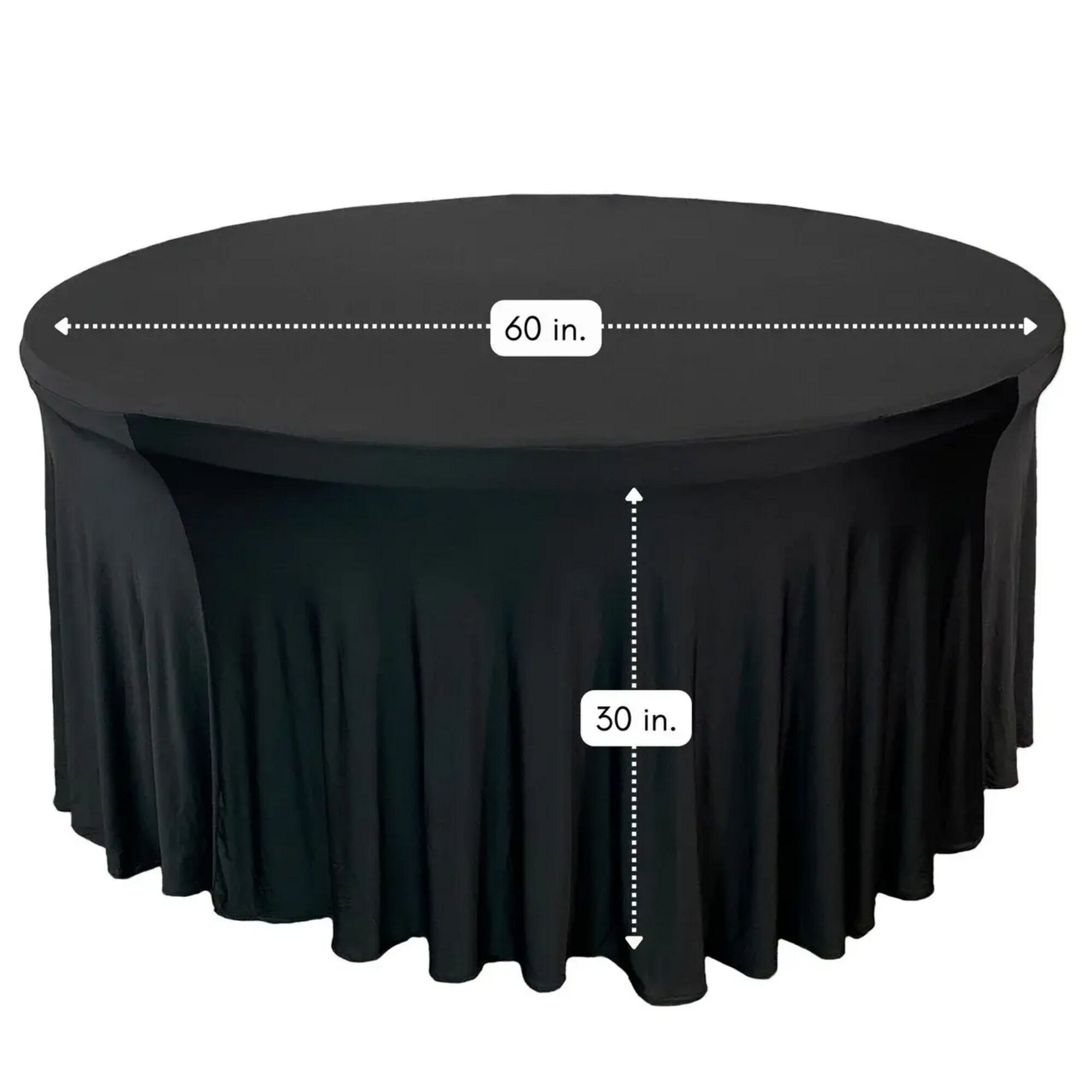 120" Spandex Wavy Table Cover - 3