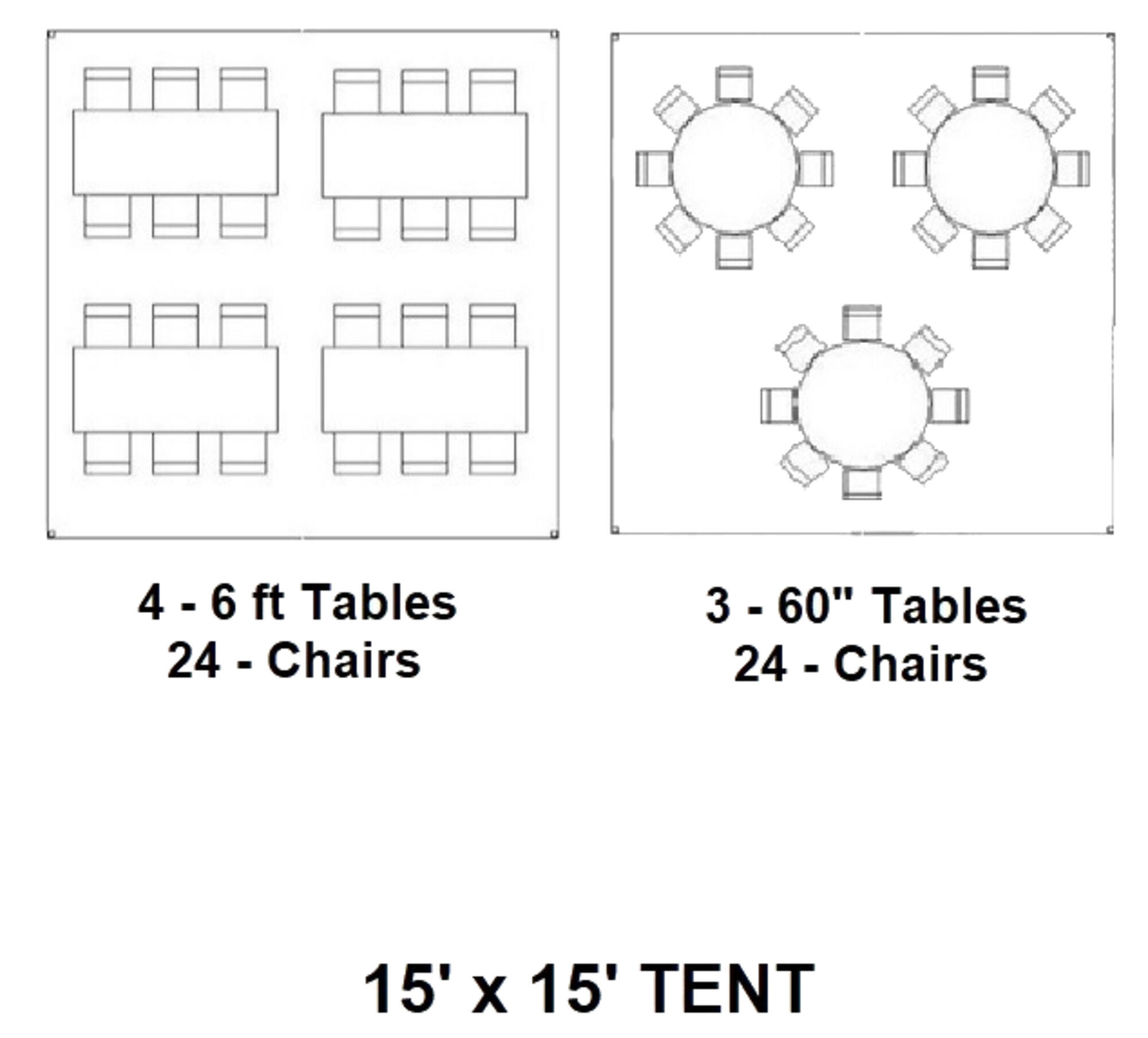 15 x 15 White Frame Tent - 3