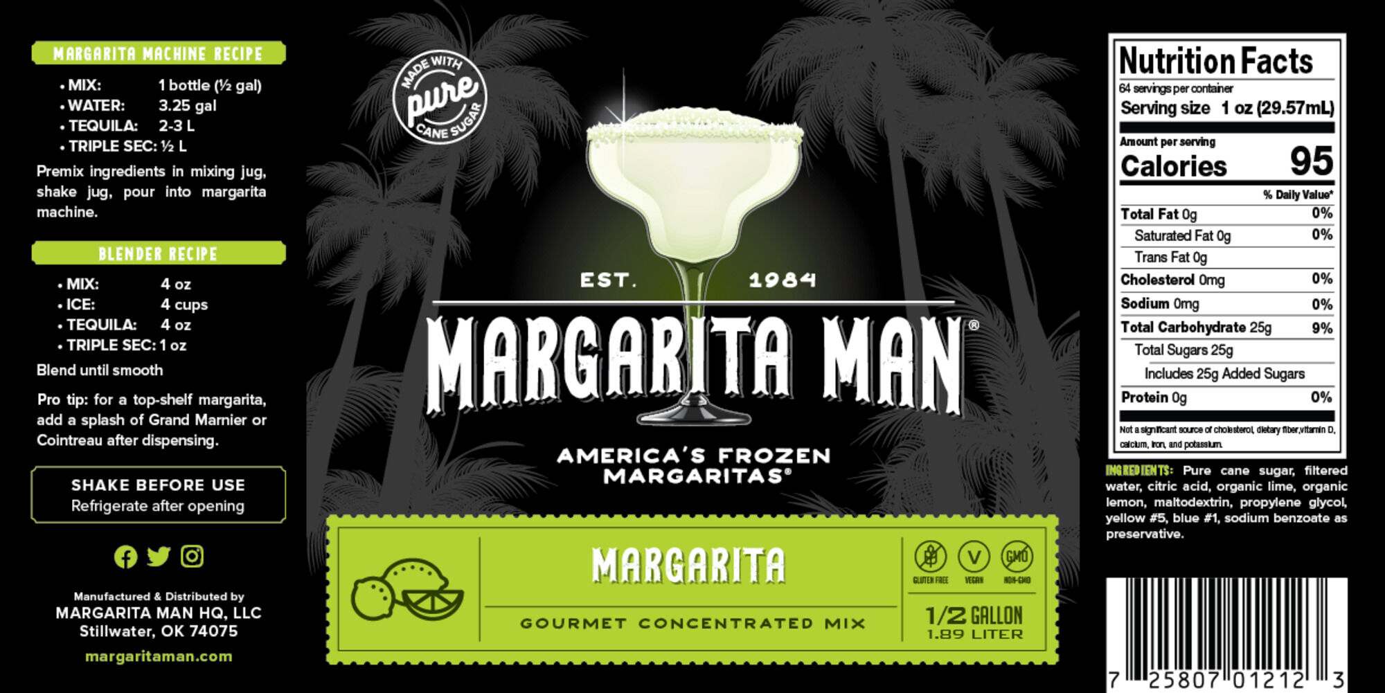 Margarita Man® mix concentrate. - 8