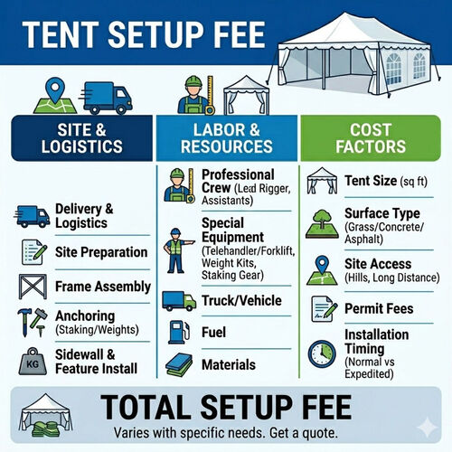Frame Tent Installation Fee -Tent Delivery Setup