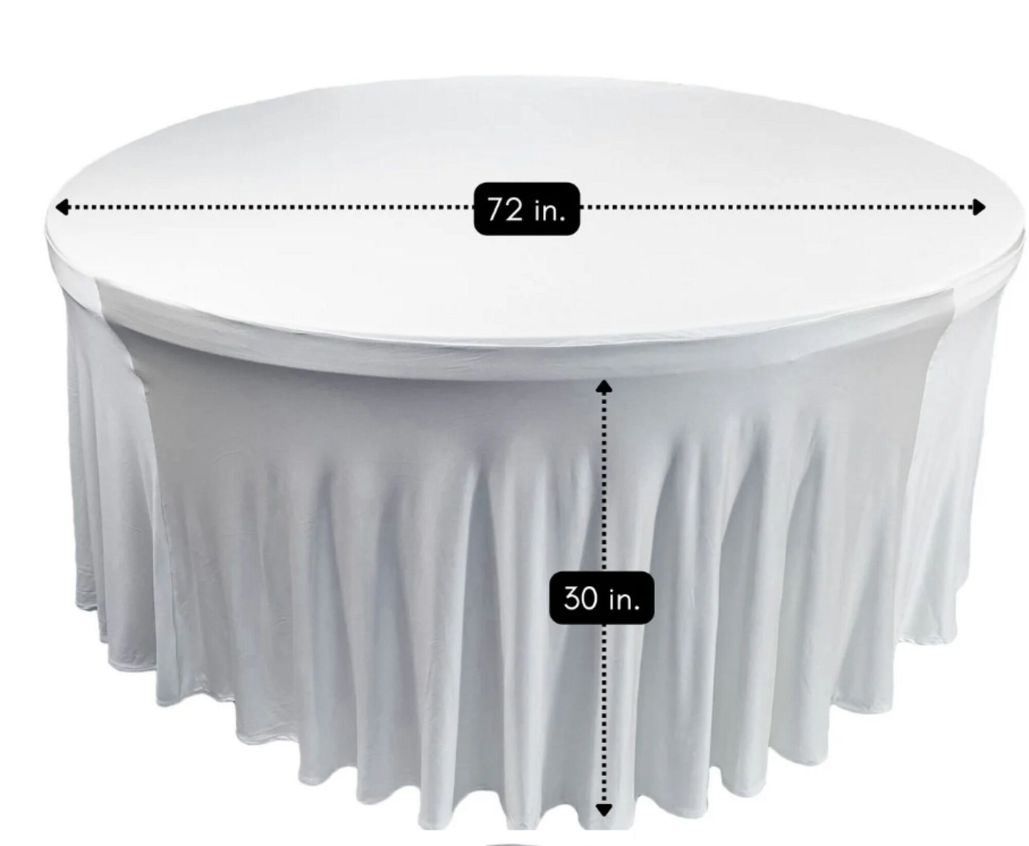 120" Spandex Wavy Table Cover - 2