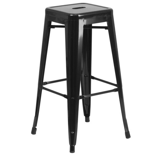 Black Bar Stool  30" Metal