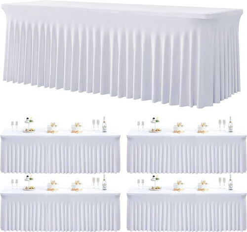 8' Rectangle Spandex Wavy Table Cover