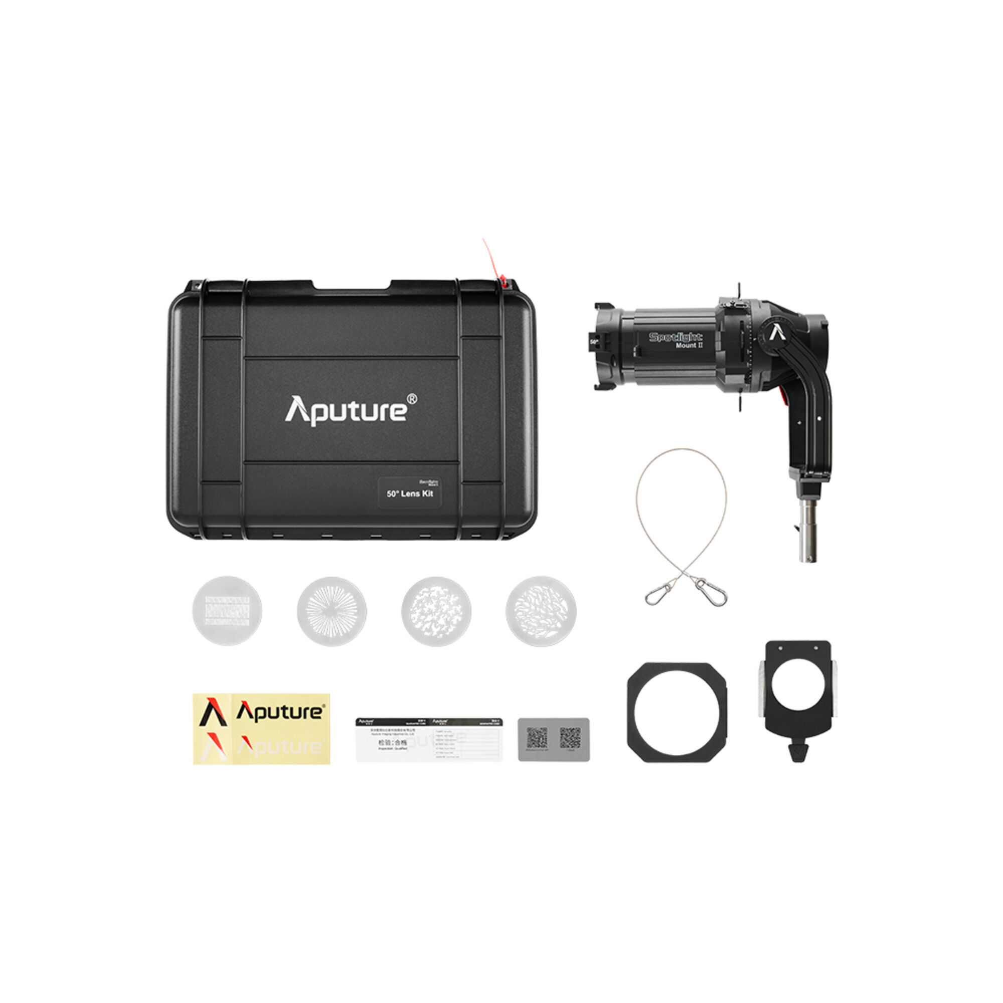 Aputure Spotlight Mount II 50° Lens Set + Iris
