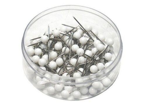 Pins White 100 pcs