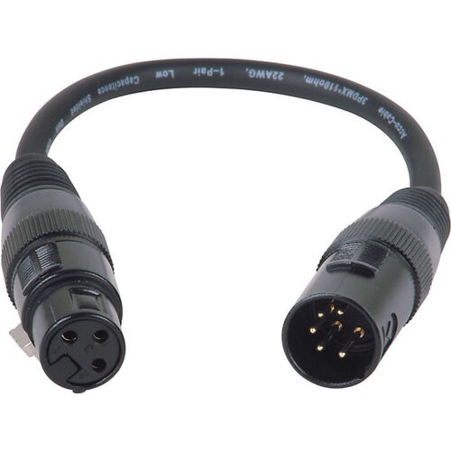 DMX 5-pin M to 3-pin Adapter F