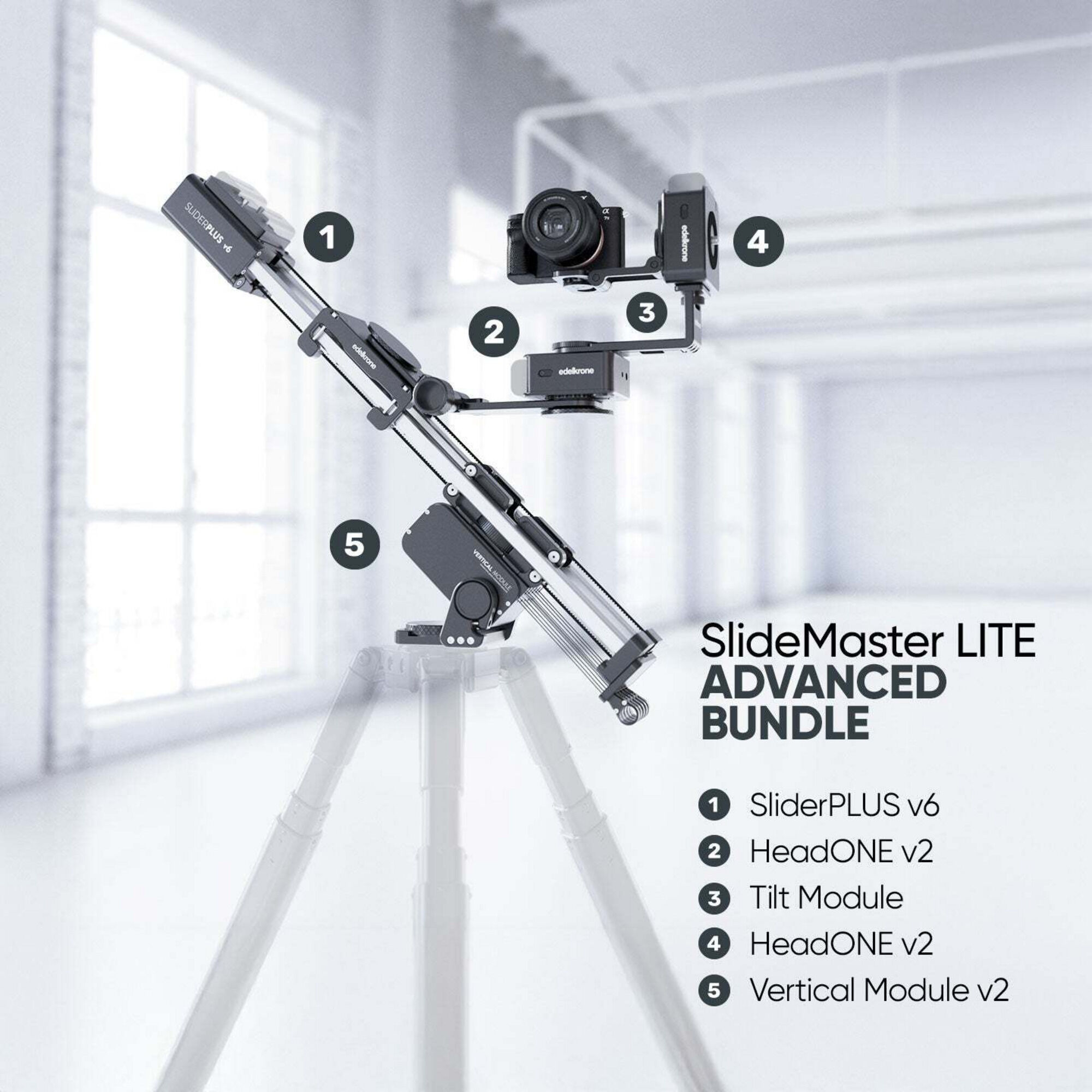 Edelkrone SliderPLUS v6 w/ Vertical and Tilt Module