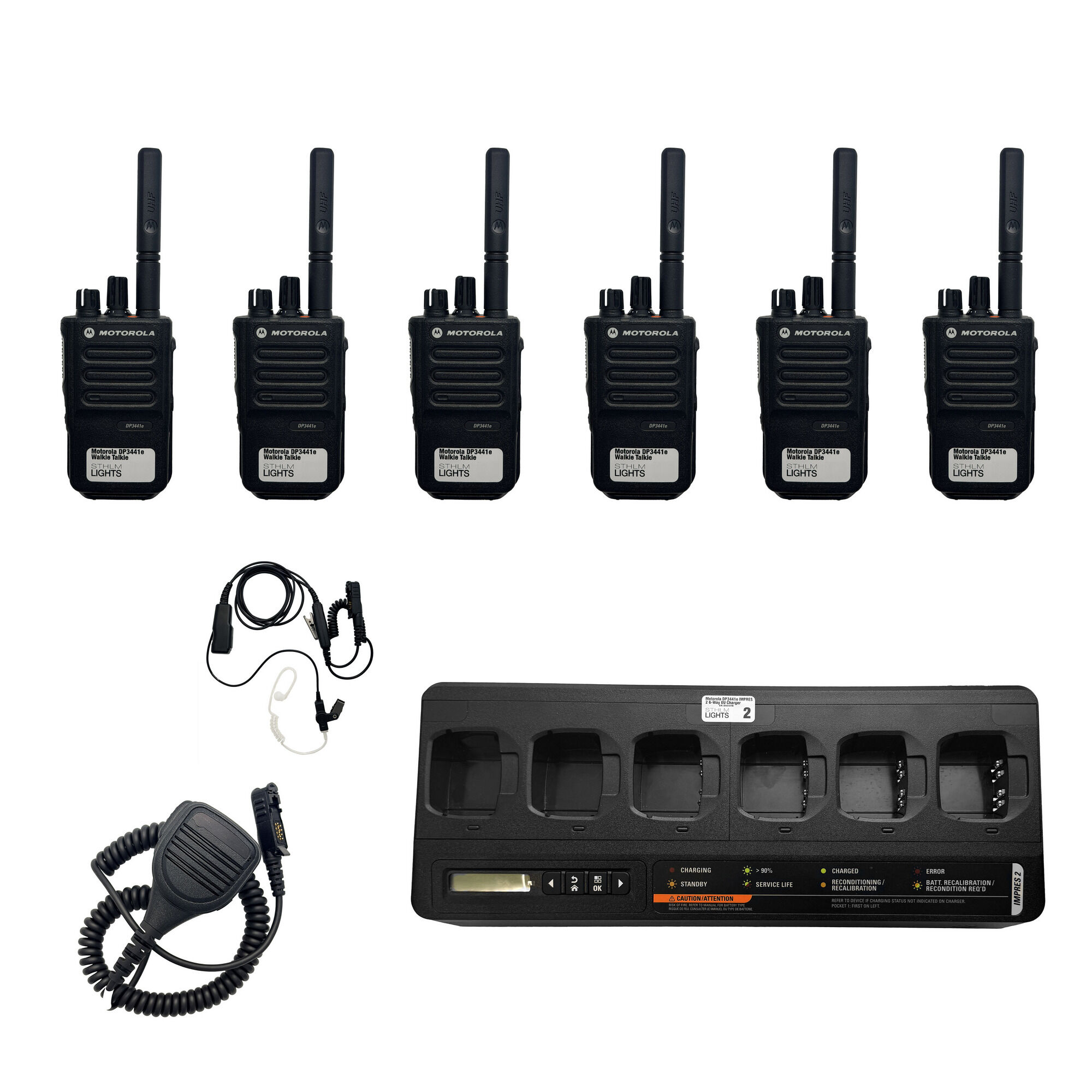 6x Motorola DP3441e Walkie Talkie Kit