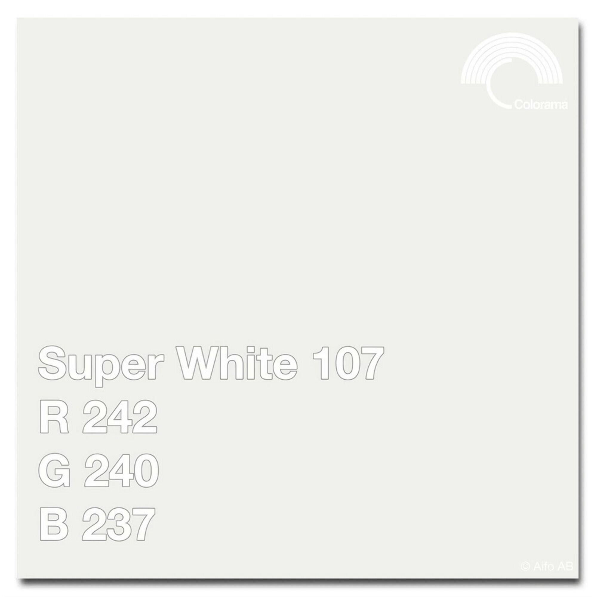 Colorama #1107 Super White 2.72x11m