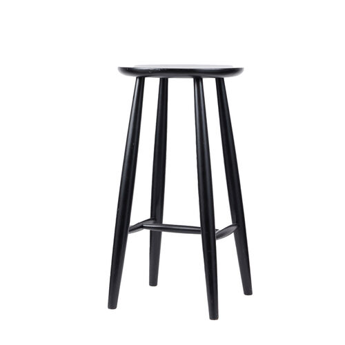 Wooden Stool  (Black) 65cm