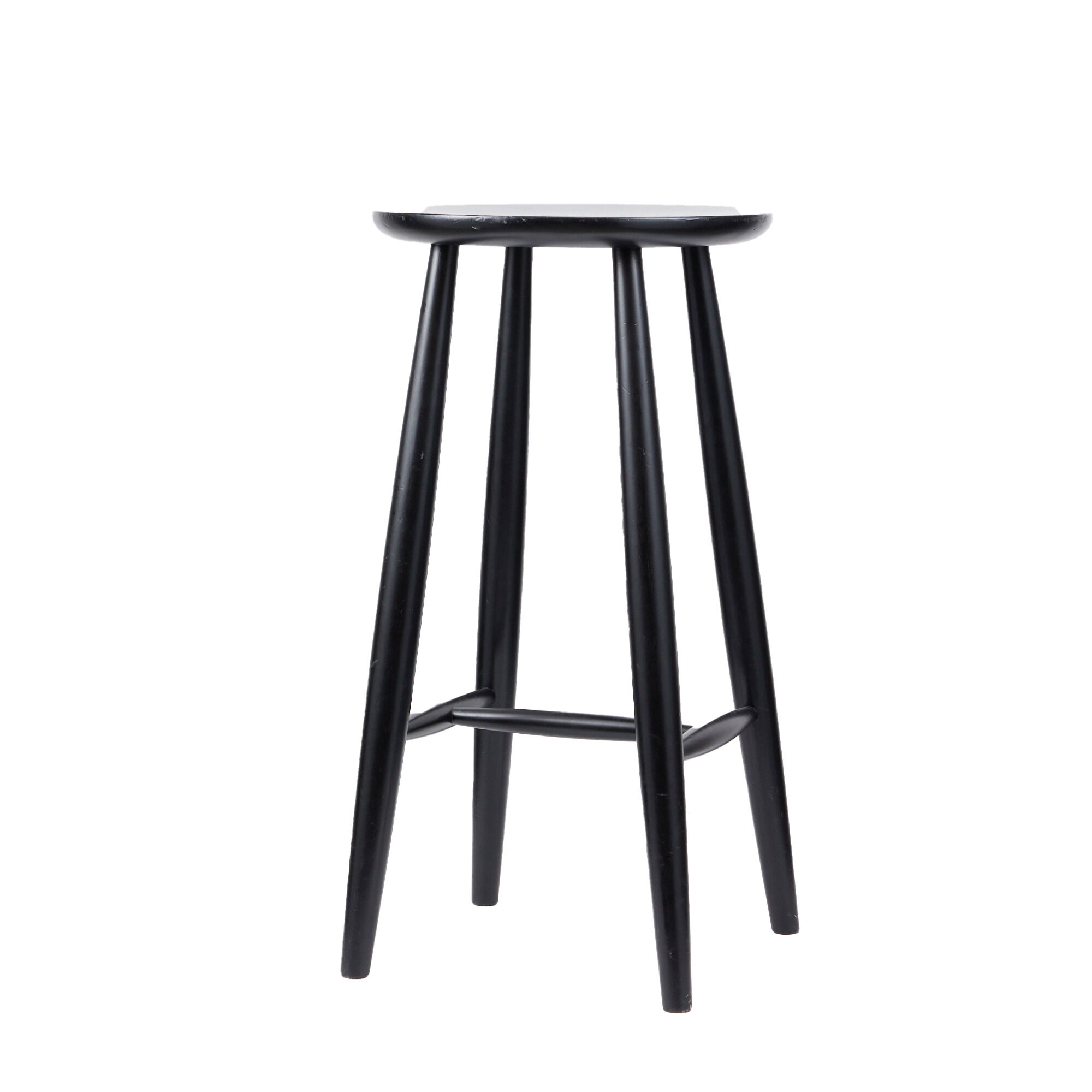 Wooden Stool  (Black) 65cm