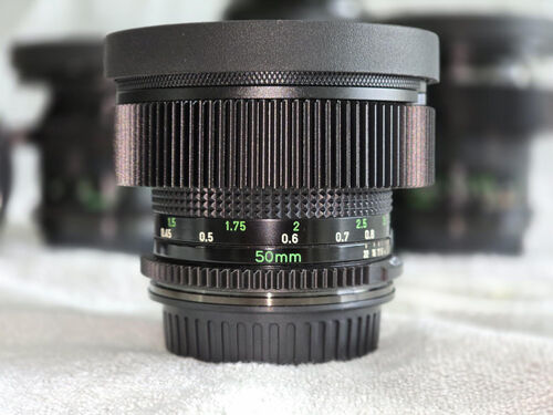 Cine Conversion Canon nFD 50mm f/1.4 to EF with Caps and Step Up Ring for Matte Box