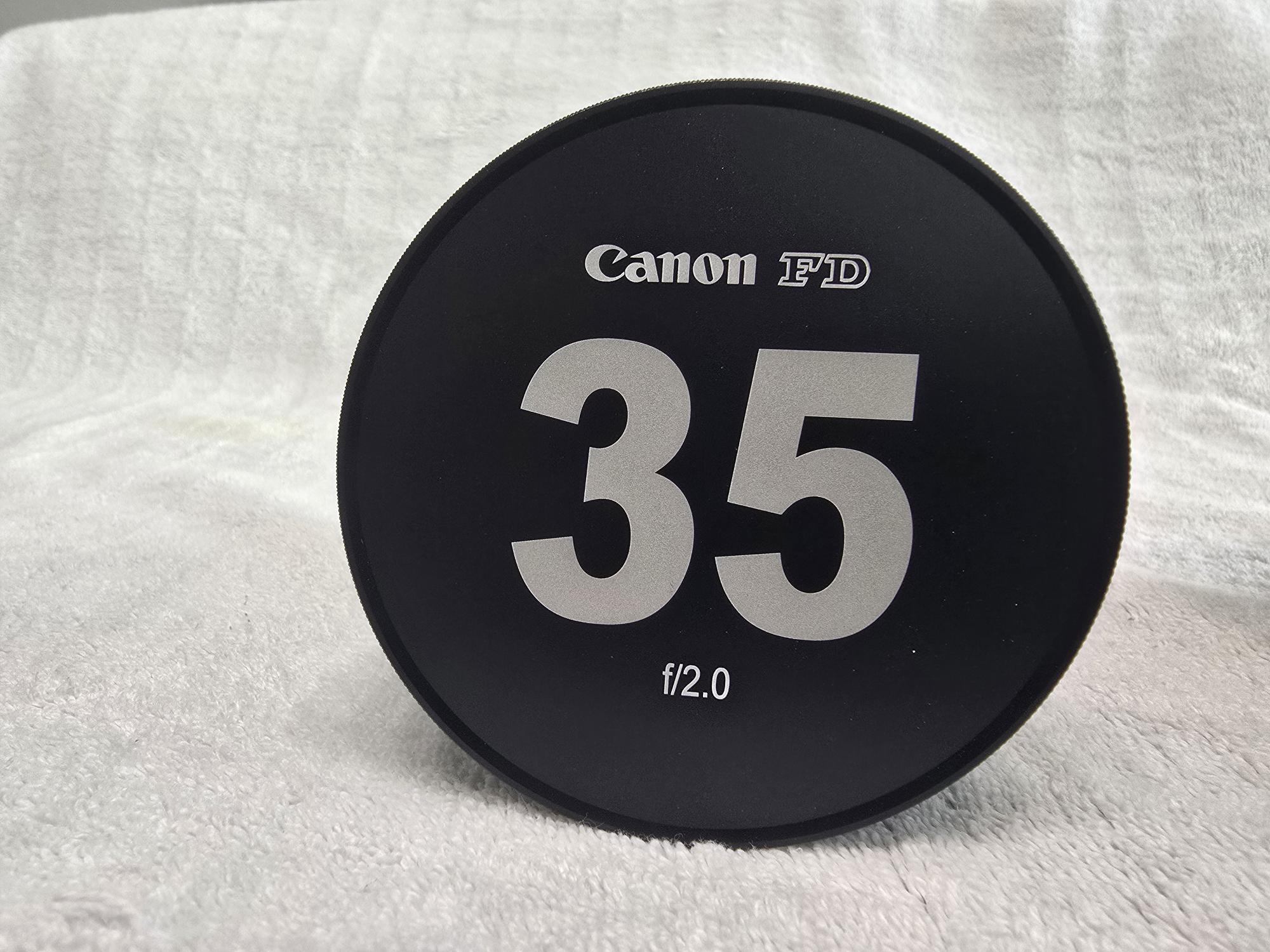 Cine Conversion Canon FD 35mm F/2 SSC to EF with Caps and Step Up Ring ...