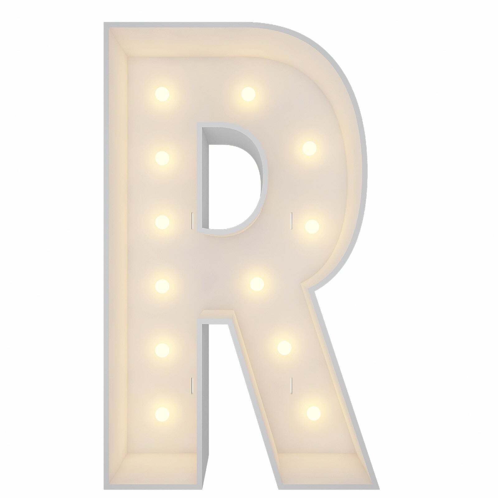 Letter “R” marquee | Wedding, party and event rentals for every occasion.
