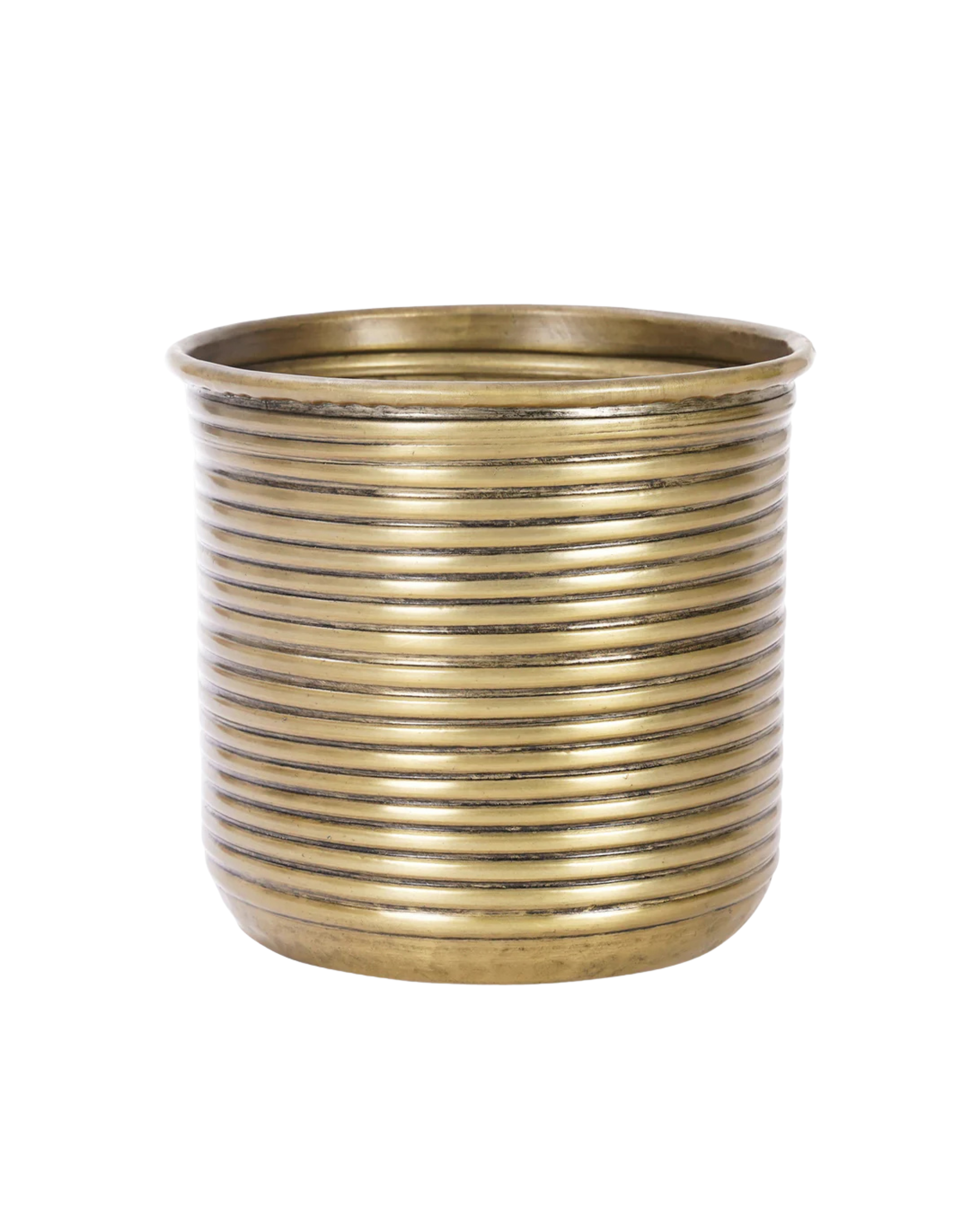 Round Ribbed Gold Floral Vase | Wedding, party and event rentals for ...
