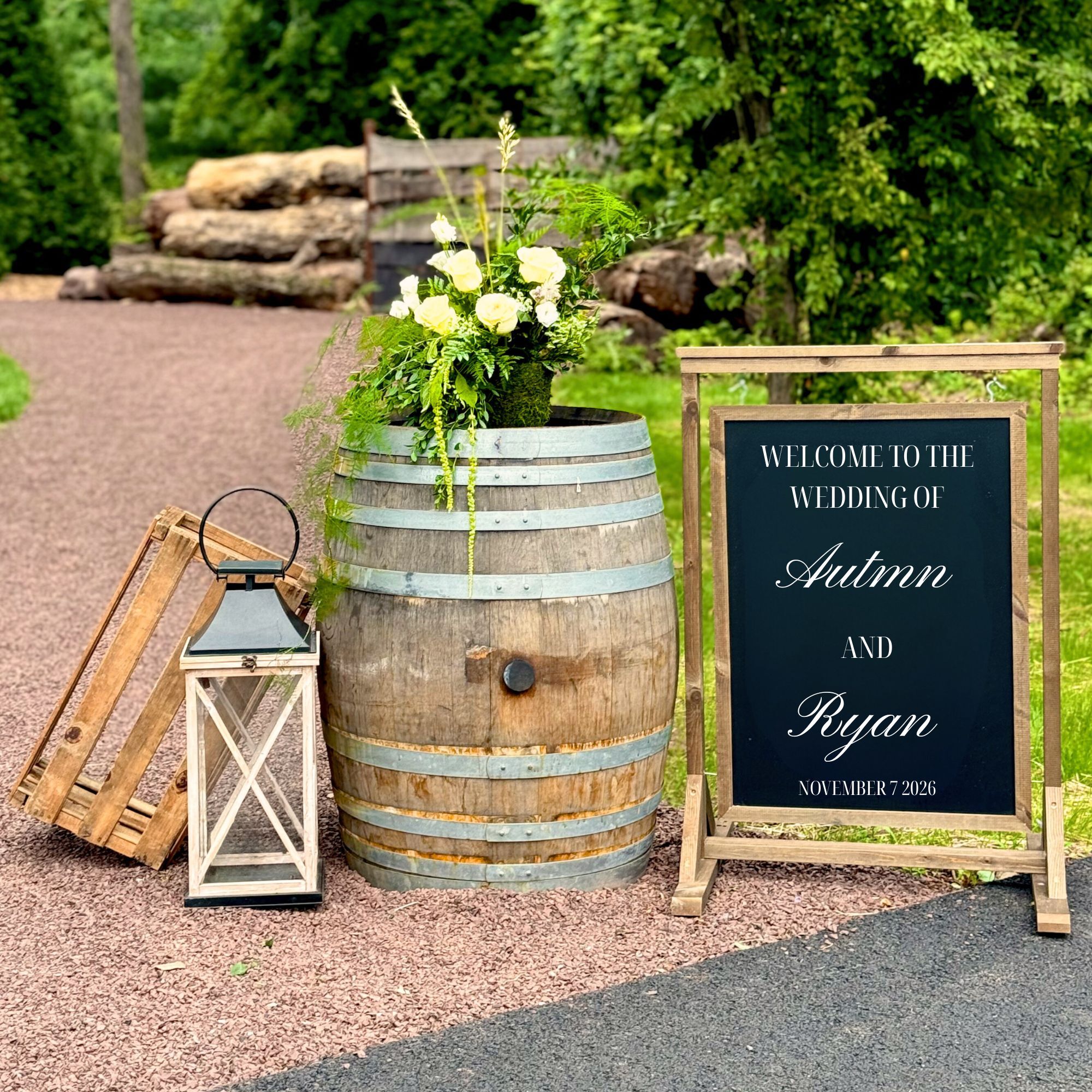 Wellcome Display Rustic Welcome Display | Esperte Events