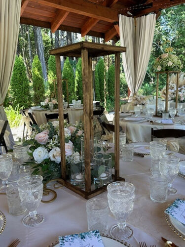 Flower Wall with Neon Sign