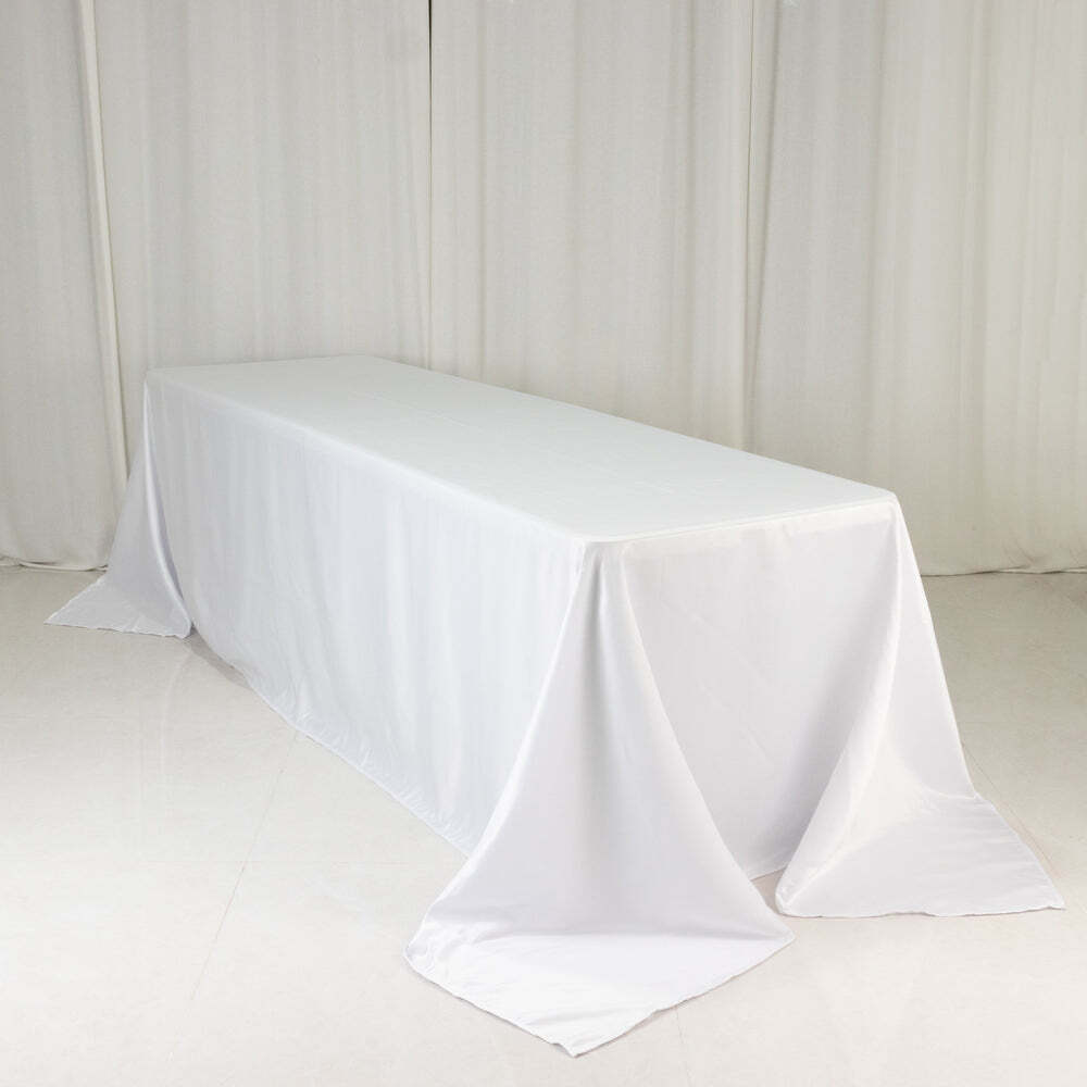 Triangular Table Drape 8ft Table Drape- Lamour | Events Xtreme Party Rentals