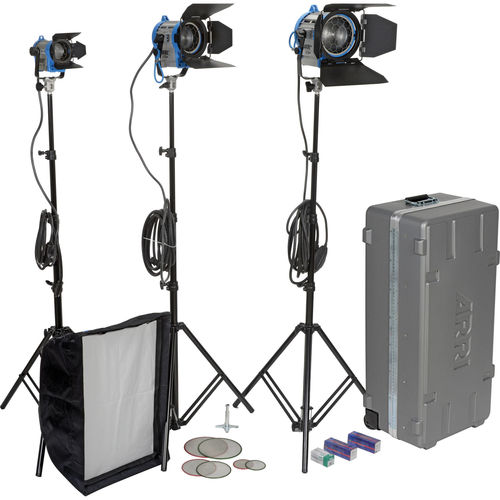 ARRI Fresnel 3-Light KIT (1000w, 650w, 300w, Softbox) — Greenwood